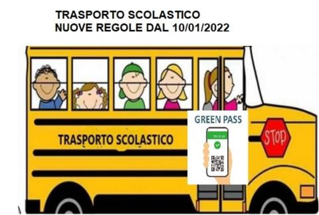 Trasporto scolastico - Nuove regole dal 10 gennaio 2022